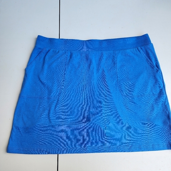 croft & barrow Pants - Croft & Barrow Skort Blue Cotton Blend OEKO-TEX Pockets Womens Stretch XXL